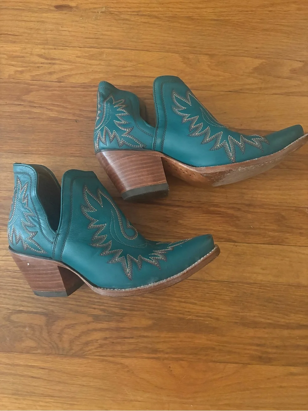 Ariat Teal Western Ankle Boots for Women - Stylish Cutout Heel